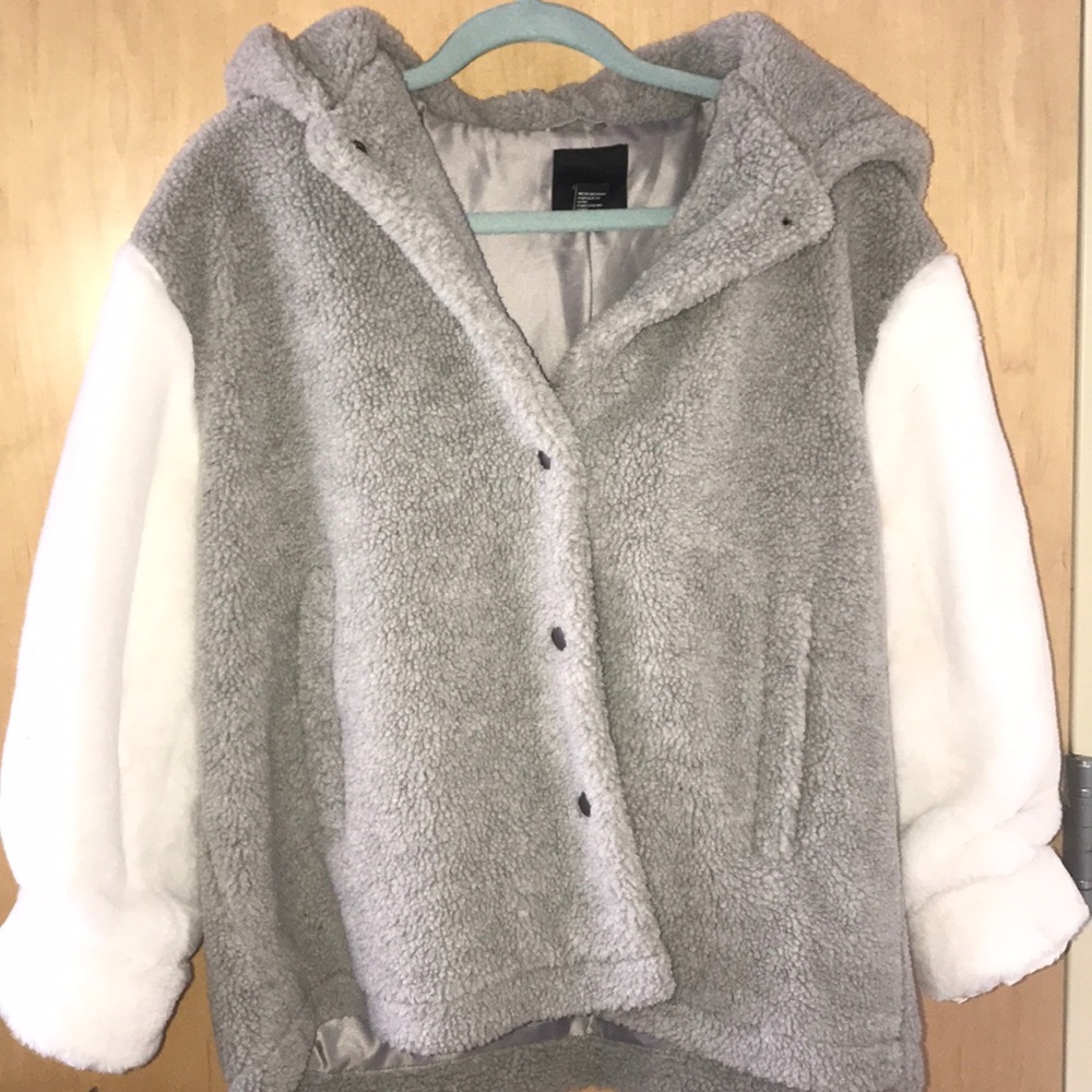 Hooded Faux Fur/Sherpa Jacket